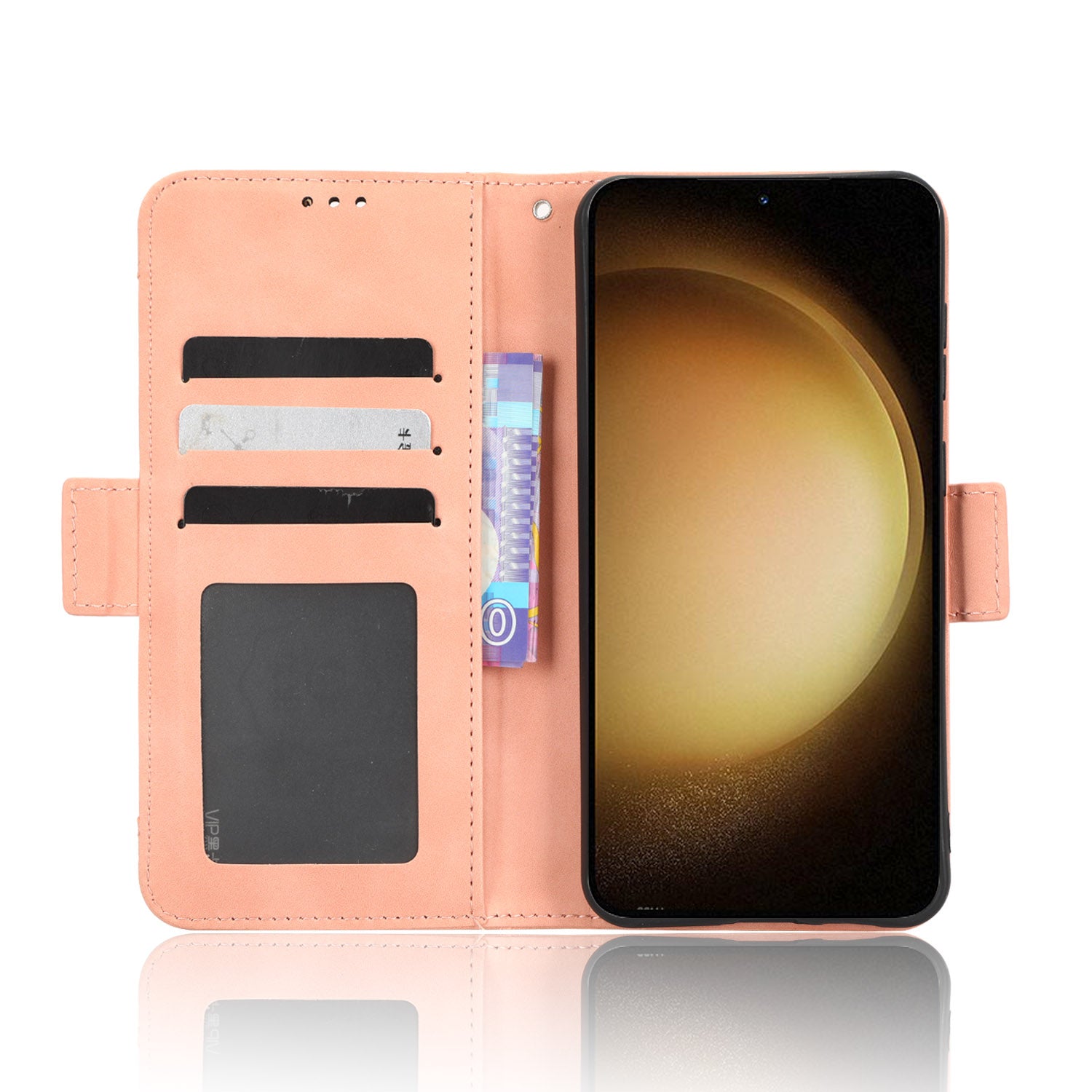 Wallet Flip Cover for Samsung Galaxy S23 PU Leather Phone Case Multiple Card Slots Stand Shell Wallet Flip Cover for Samsung Galaxy S23 PU Leather Phone Case Multiple Card Slots Stand Shell
